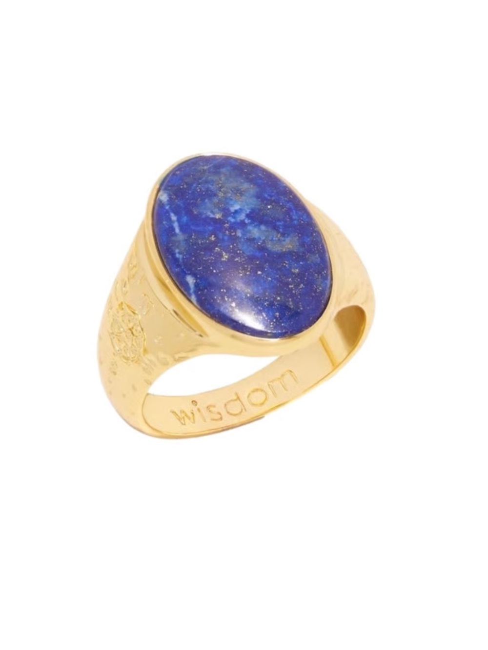 Gorjana Gold Ring with Blue Lapis Oval Stone size 7